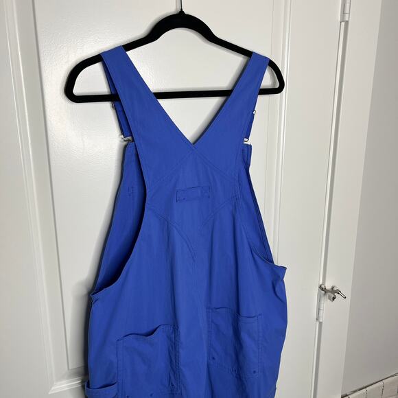 Duluth Trading Co. Women's Heirloom Gardening Short Overalls Large Bright Indigo - Picture 5 of 8